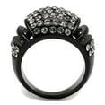 thumbnail image 3 of Luxe Jewelry Designs Women's Light Black IP Stainless Steel Ring with Hematite Crystals - Size 8, 3 of 4