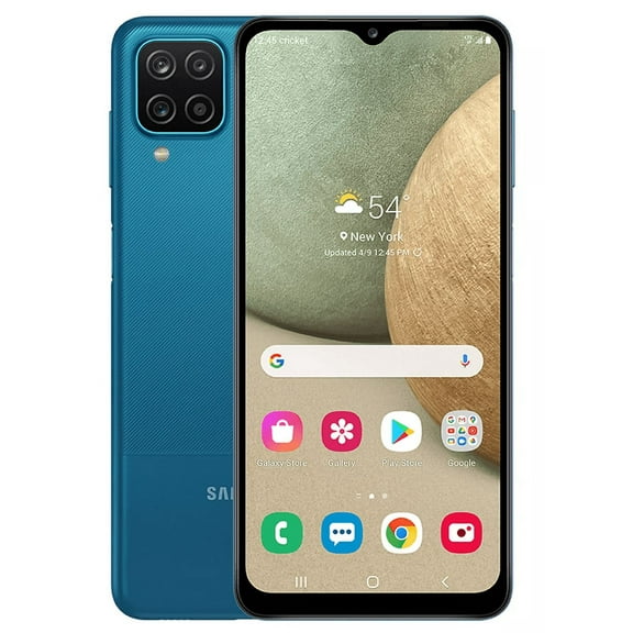 Cricket Wireless Samsung Galaxy A12, 32GB, Awesome Blue - Prepaid Smartphone