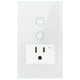 thumbnail image 1 of Apagador Con Enchufe Wifi Inteligente 2 Botón Interruptor Blanco, 1 of 7
