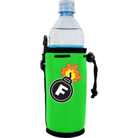 F Bomb Water Bottle Coolie (Neon Green)