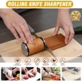 thumbnail image 2 of Rolling Knife Sharpener Kit for Kitchen - Multi Angle Tool with Magnetic Angle Guide (15°/20°) Diamond & Ceramic Discs, Knife Sharpening Kit having Finger Guard, Gloves & Travel Bag, 2 of 3