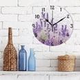 thumbnail image 3 of GZHJMY Purple Lavender Wall Clock,Silent Non Ticking 10 Inch Battery Operated Round Wall Clocks for Kitchen,Home,Bedrooms,Office Decor, 3 of 6