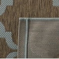 thumbnail image 5 of SAFAVIEH Courtyard Estelle Geometric Indoor/Outdoor Runner Rug, 2'3" x 6'7", Brown/Aqua, 5 of 9