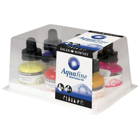 UPC: 5011386117881 | Daler-Rowney Aquafine Watercolor Ink Set  6-Colors