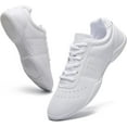 thumbnail image 5 of White Kids Cheer Sneakers Girls Cheer Shoes Fashion Sports Tennis Shoes Training Athletic Comfortable Lightweight Breathable Shoes Flats Size, 5 of 7