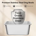thumbnail image 4 of 1.85gal Heavy-Duty Stainless Steel Dog Water Bowl with XXL Non-Slip Spill-Proof Mat - Slow Feeder for Puppies & Large Dogs, Mess-Free Drinking, Indoor/Outdoor Pet Water Dispenser (No Spills, Durable), 4 of 8