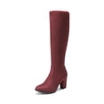 thumbnail image 1 of Botas DREAM PAIRS Midleg Burdeos Tacón Grueso 8, 1 of 8