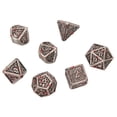 thumbnail image 1 of Juego de dados poliédricos de aleación de Zinc, 7 Uds., juego de mesa portátil divertido para fiestas navideñas, dados para juego de rol, 1 of 9
