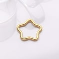 thumbnail image 2 of Implant Grade Titanium Golden Star Basic Geometric Clicker Hoop Ring, 2 of 4