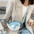 thumbnail image 3 of Stylago Novelty Crossbody Purse for Women Leather Whales Shape Zipper Shoulder Bags Ladies Shopping Travel Underarm Clutch Bag Blue, 3 of 6