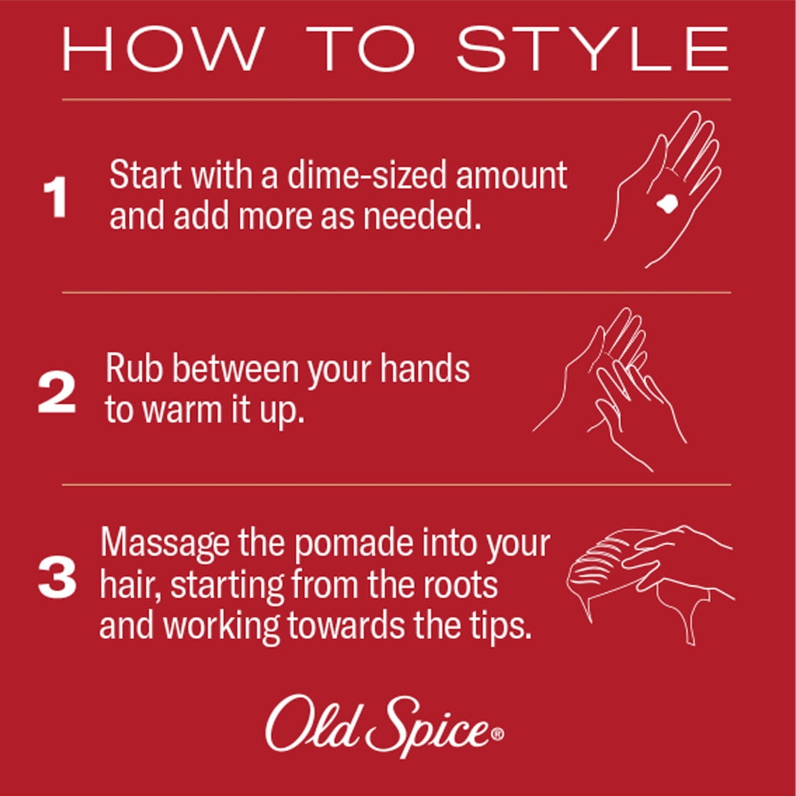 (6 pack) Old Spice Thickening Pomade for Men, Medium Hold with Low Shine, 2.22 oz