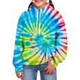 thumbnail image 3 of WOYY Boys Girls Tie Dyed Hoodie Long Sleeve Hooded Sweatshirt Activewear, Sizes 3-4T, 3 of 3