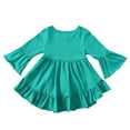 thumbnail image 6 of Mepaouo Infant Baby Blouse Tops Crewneck Ruffle Long Sleeve Shirts Toddler Girls Basic Casual Tees Green 12-18 Months, 6 of 7