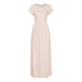 thumbnail image 3 of POINTERTECK Femmes Robe Décontractée Femmes O Cou Poches Décontractées Robe de Sol Manches Courtes Robe de Soirée en Vrac Vêtements Femmes L Beige, 3 of 6