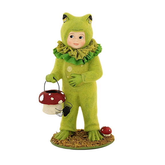 Bethany Lowe Dressed Up Ollie Frog - One Figurine 5.0 Inch, Polyresin - Halloween Trick Or Treating Td2222