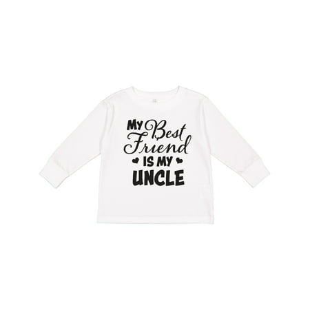 

Inktastic My Best Friend is My Uncle with Hearts Gift Toddler Boy or Toddler Girl Long Sleeve T-Shirt