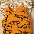 thumbnail image 3 of GYRATEDREAM Toddler Baby Boy Summer Outfits Dinosaur Print Sleeveless Tank Tops Stretch Casual Shorts Set Cute Newborn Clothes, 12-18M, 3 of 7