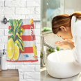 thumbnail image 7 of Yayeee 2 Pack Hand Towels for Bathroom 100% Cotton 16" x 28" Soft Absorbent Kitchen Towel, Striped Lemon, 7 of 7