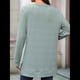 thumbnail image 5 of Camiseta Holgada de Larga con Cuello Redondo y Estampado Geométrico de Jacquard para Mujer, Ropa de Invierno 2025 Verde Oscuro S, 5 of 10