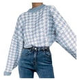 thumbnail image 2 of EGNMCR Chandail à Col Rond pour Femmes, Chandail pour Femmes Chandail à Col Rond pour Femmes à Manches Longues Ample Chandail Chandail pour Femmes Chandail, 2 of 7