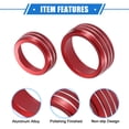 thumbnail image 4 of Unique Bargains 3 Pcs Anneau de Bouton de Commande de Volume Audio pour Climatiseur Intérieur pour Dodge Dart 2012-2018 Rouge, 4 of 8