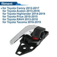 thumbnail image 4 of Front Driver Side, Rear Left Passenger Side Interior Door Handle for Toyota Camry 2012-2017 Inside Door Handle No.692060K110 Black Silver Tone 1 Pc, 4 of 6
