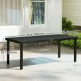 thumbnail image 3 of Outsunny Table à Manger d'Extérieur, 8 Places pour Patio, Pelouse, Noir, 3 of 10