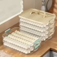 thumbnail image 2 of Caja de almacenamiento de bolas de masa congeladas de múltiples capas, contenedor de almacenamiento de alimentos de plástico de gran capacidad con tapa, caja de bolas de masa congeladas de congelación, 2 of 5