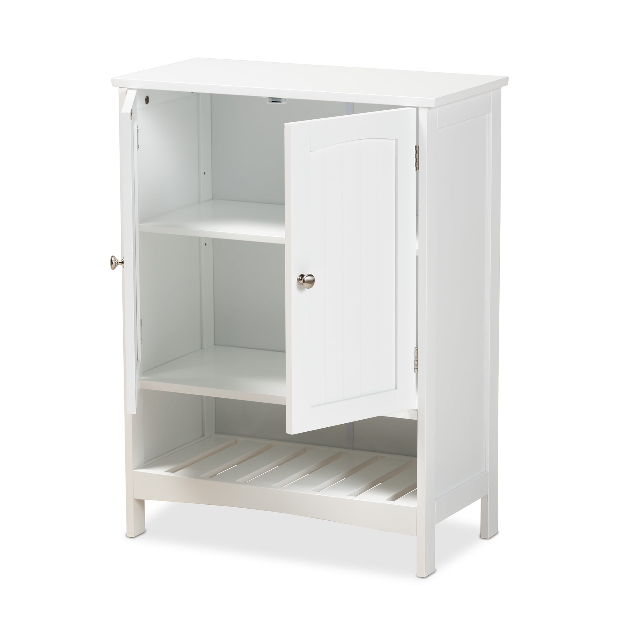 Jaela 23 1/2W 2-Door White Wood Bathroom Storage Cabinet