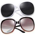 thumbnail image 1 of Gafas de sol Joopin Oversized Polarized para mujer blanco+marrón, 1 of 6