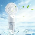 thumbnail image 2 of Qocolhg Portable Handheld Mini Fan with Mister, 4 Speeds Small Fan USB Rechargeable Battery Operate Cooling Fan for Outdoor, Indoor, Makeup, Commute, Travel, Gifts for Women Kids, White, Clearance, 2 of 6