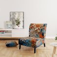 thumbnail image 2 of Designart "Jaune Beige Abstrait Fractal Euphony Infini" Chaise d'Appoint Moderne Rembourrée - Fauteuil Moderne pour Salon, 2 of 7