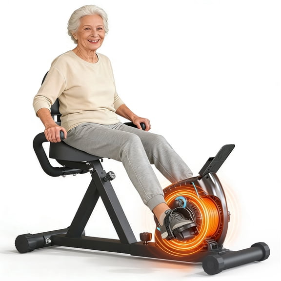 Primy Recumbent Exercise Bikes for Home Stationary with Adjustable Seat and 8 Resistance Level Seat Height Adjustment, Fitness Cardio Indoor Cycling Bike for Home Seniors Adults 300lbs