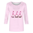 thumbnail image 7 of JTZGDY Breast Cancer Awareness Shirts for Women Plus Size Casual 3/4 Length Sleeve Crew Neck Tunic Tops Trendy 2025 Octorbor Pink Ribbon Print Graphic Oversized Tees Blouses Pink#01 XXXL, 7 of 7