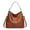 Brown, variant on Hobo Tote Bags for Women Retro Leather Large Capacity Slouchy Shoulder Crossbody Handbags Purse Red