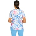 thumbnail image 2 of Alfred Dunner Womens Petite  Floral Watercolor Eyelet Top, 2 of 6