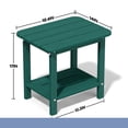 thumbnail image 6 of Cobiod Adirondack Square Outdoor Side Table, 2-Tier Storage Patio Side Table, HDPE End Tables for Backyard Pool Porch Garden Lawn, 14 x 18.4 inch, green, 6 of 9