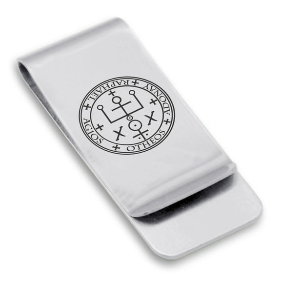 Stainless Steel Seal of Archangel Raphael Classic Slim Money Clip Credit Card Holder
