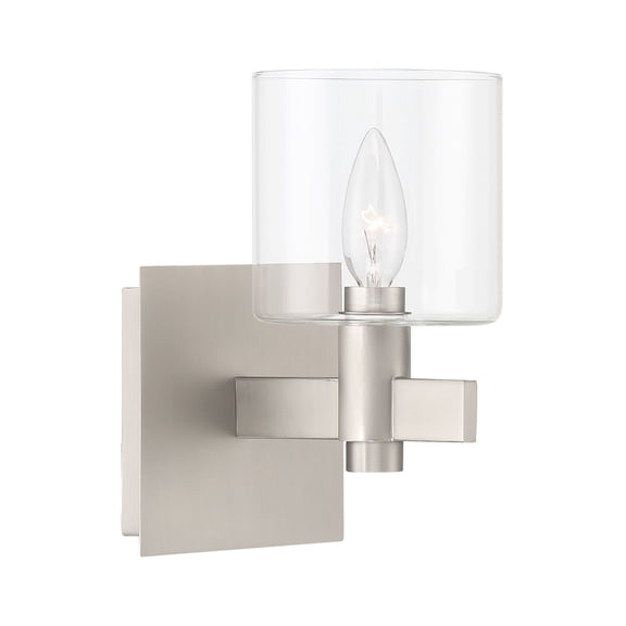 46811-028 Eurofase Lighting Decato - 1 Light Wall Sconce-9 Inch Tall and 5.5 Inch Wide-Satin Nickel Finish