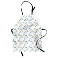 thumbnail image 1 of Flower Apron, Daisy Blooms with Paintbrush Effects Gardening Spring Botanical Print, Unisex Kitchen Bib with Adjustable Neck for Cooking Gardening, Adult Size, Azure Blue Yellow White, by Ambesonne, 1 of 4