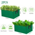 thumbnail image 2 of 2 Pack 30L Grow Bags, Rectangular Non-woven Breathable Pocket with Handles, for Vegetable Fruit Flower(Green), 2 of 7