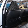 thumbnail image 5 of Uourmeti Terry Cloth Car Seat Cover Machine Washable, Compatible with Truck Seat SUV, Bucket Seat Protector Fit for Sedan Automotive (Black Diamond Quilted 1 Pack), 5 of 7