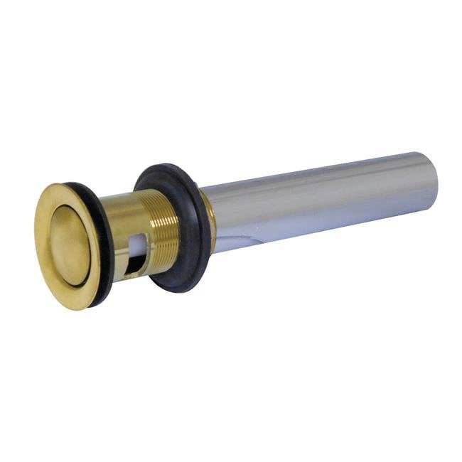 Kingston Brass KB8108 Push Pop-Up Drain with Overflow, Brushed Brass
