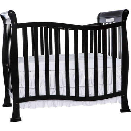 Dream On Me Piper 4 In 1 Convertible Mini Crib Black Walmart Com