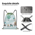 thumbnail image 4 of Daiia Animals Riding Across The Sky Pattern Drawstring Backpack, Gym Bag, Lightweight Backpack, Water-Resistant Bag Travel Sports Backpack, Fitness Bag, Yoga Bag-Small, 4 of 6