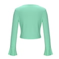 thumbnail image 5 of Aloohaidyvio Ribbed Shirts for Women No Boundaries Long Sleeve Knit Y2K Tops Lightweight Slim Basic Knit Tunic Blouses, 5 of 6
