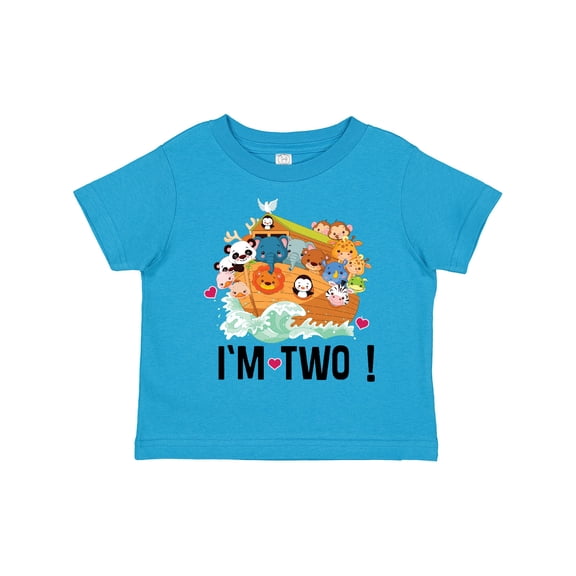 Inktastic 2nd Birthday Party Animal Ark Boys or Girls Toddler T-Shirt