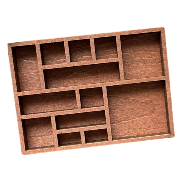 Estante para joyas en miniatura, bandeja para exhibir joyas, expositor portátil con múltiples compartimentos. Estilo B