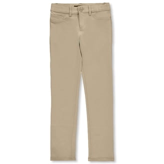 French Toast Girls' Straight Leg Pull-On Uniform Pants - khaki, 6x
