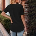 thumbnail image 4 of Stylish Olyvenn Womens Shirts Dressy Casual Summer Tops Puff Sleeve Work Blouses Pleated Front Trendy Tshirts Loose Fit Tunic Tops Black XXL, 4 of 7